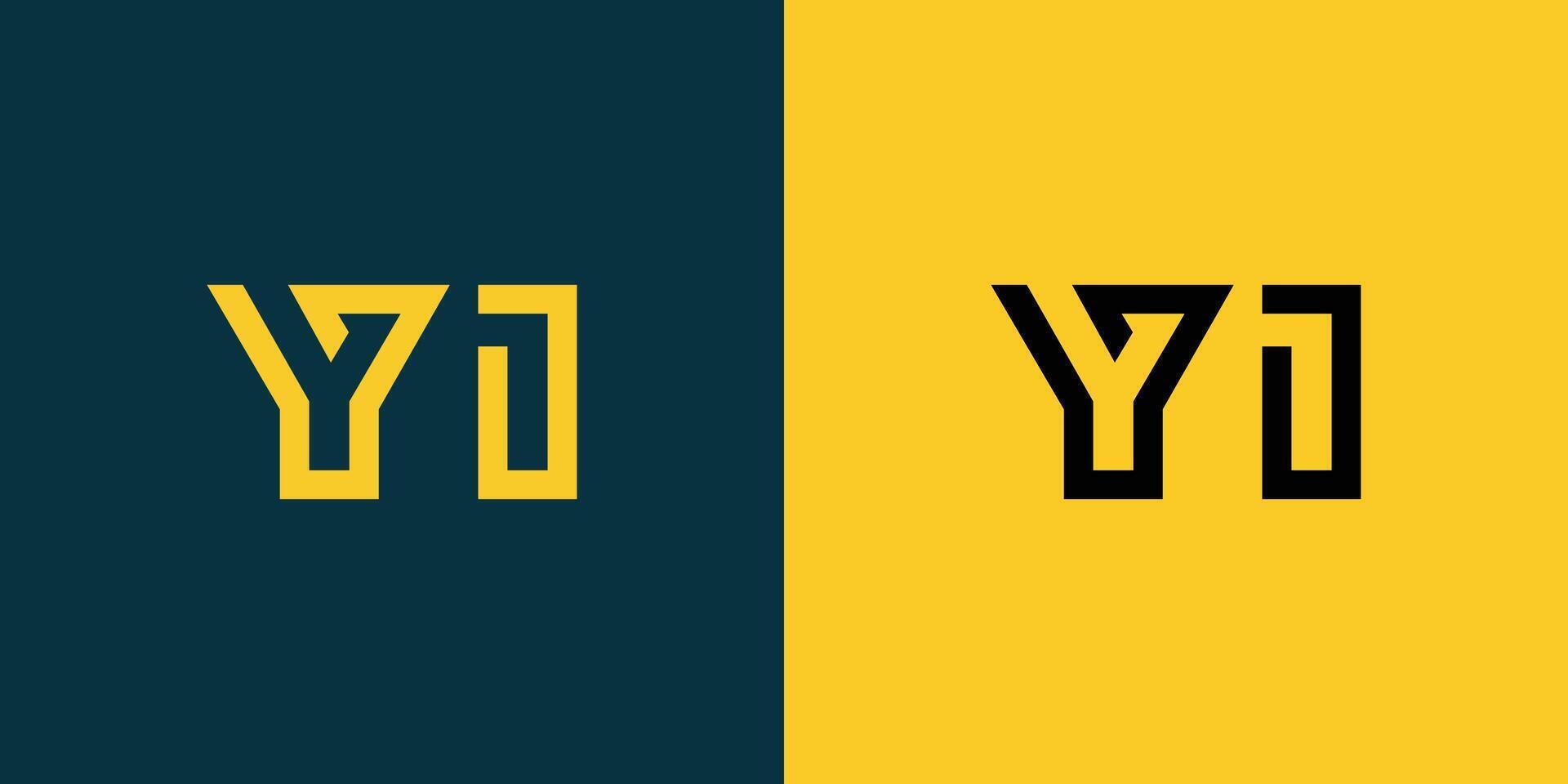 YI monogram logo design. vector