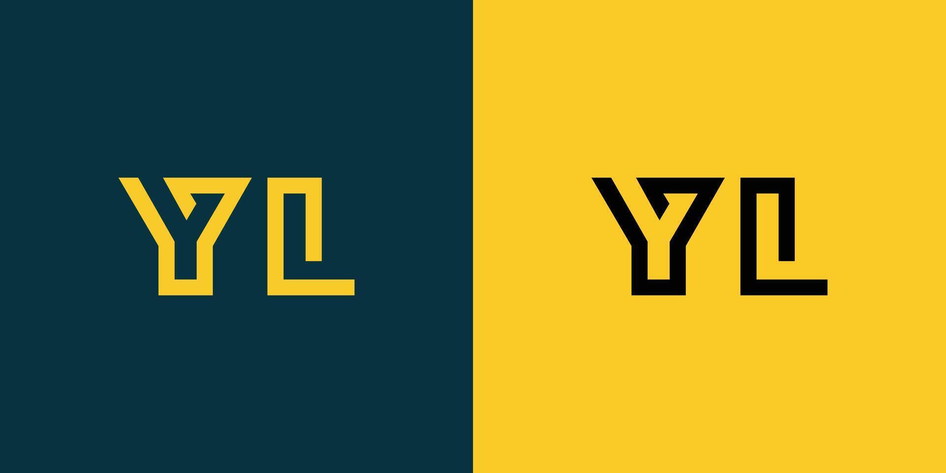 YL monogram logo design. vector