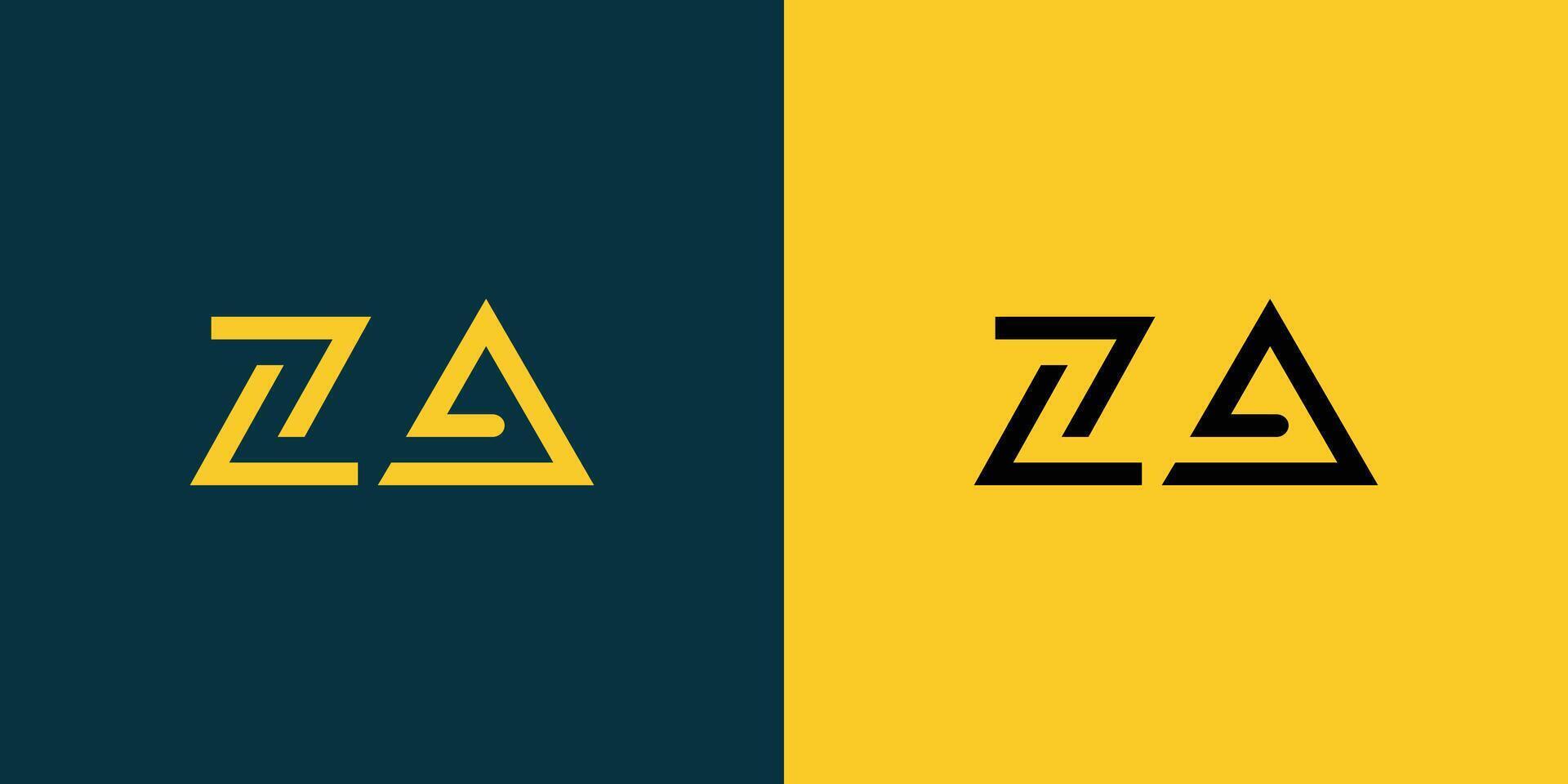 ZA monogram logo design. vector