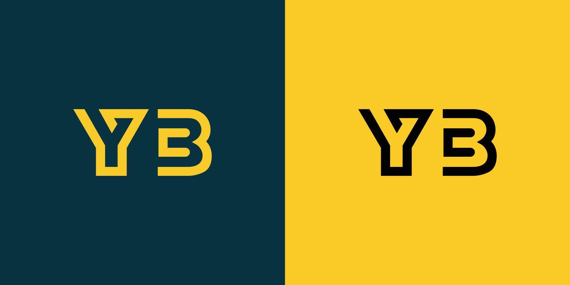 YB monogram logo design. vector