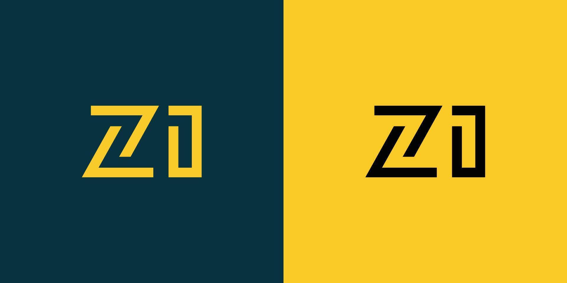 ZI monogram logo design. vector