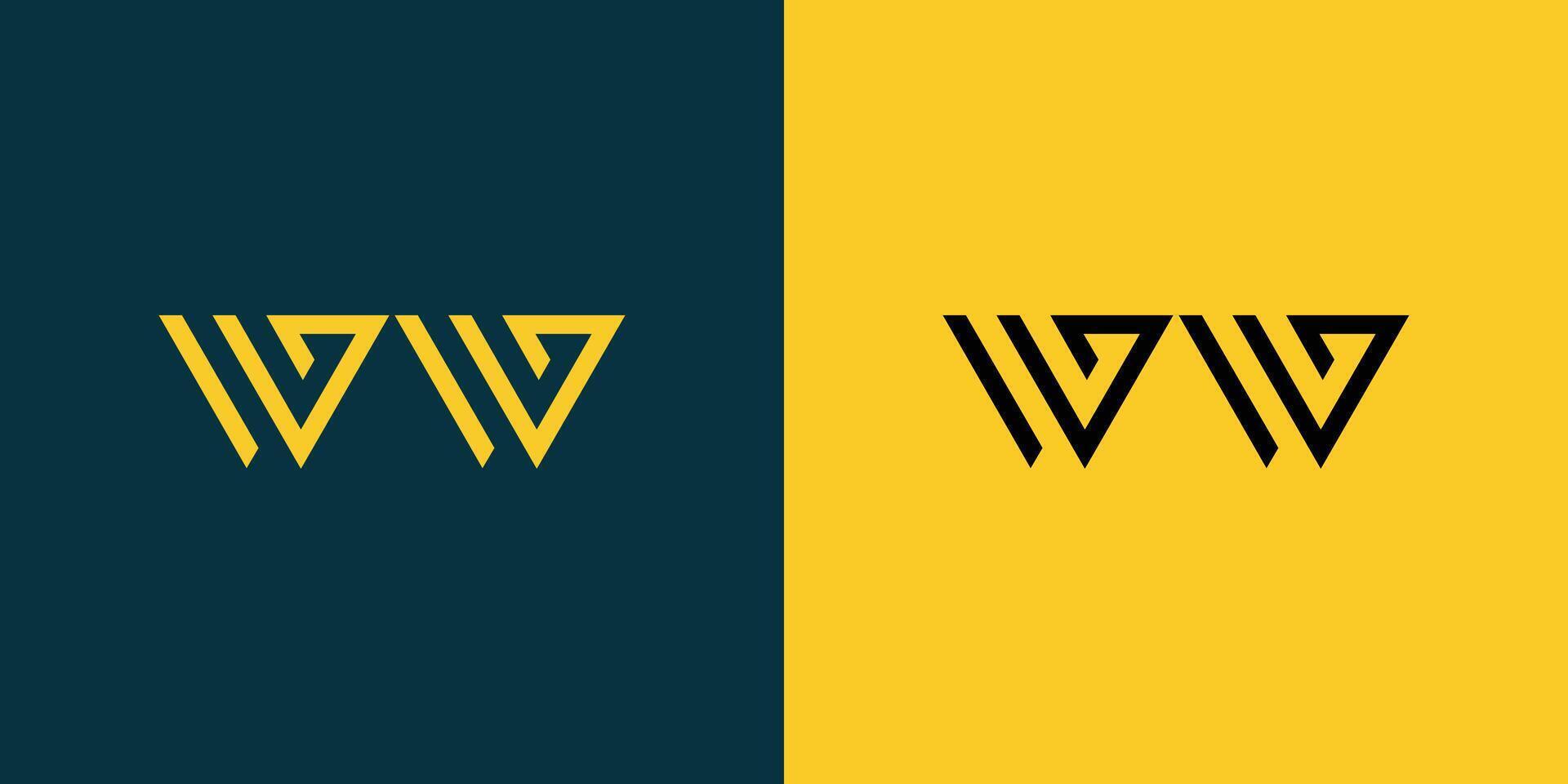WW monogram logo design. vector