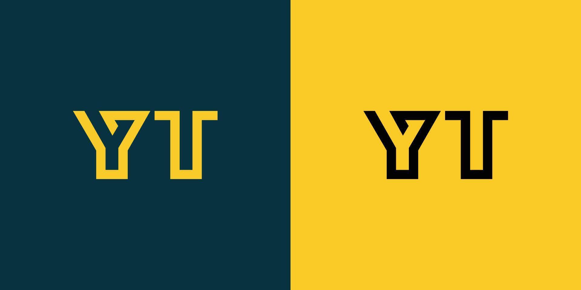 YT monogram logo design. vector