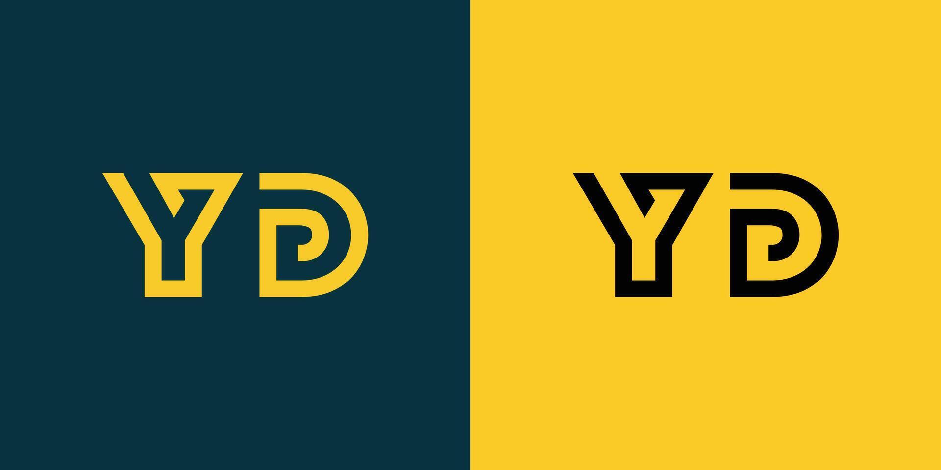 YD monogram logo design. vector