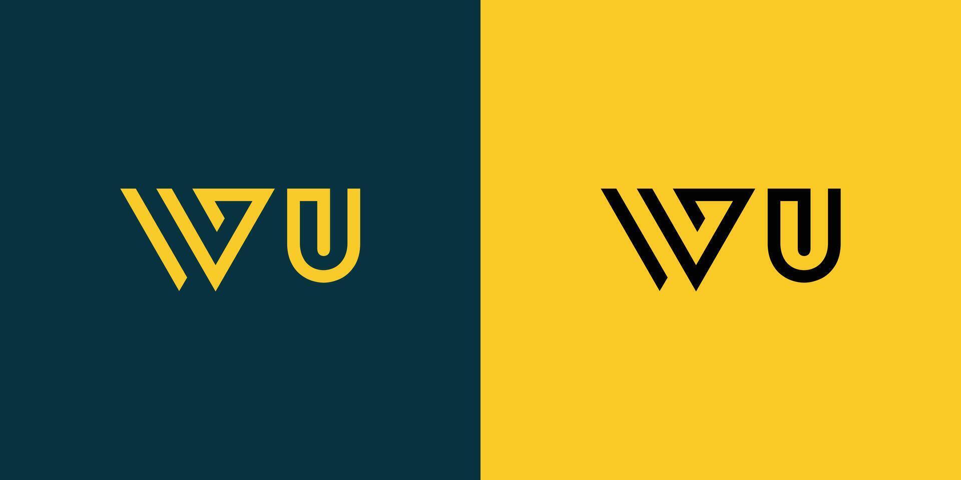 WU monogram logo design. vector