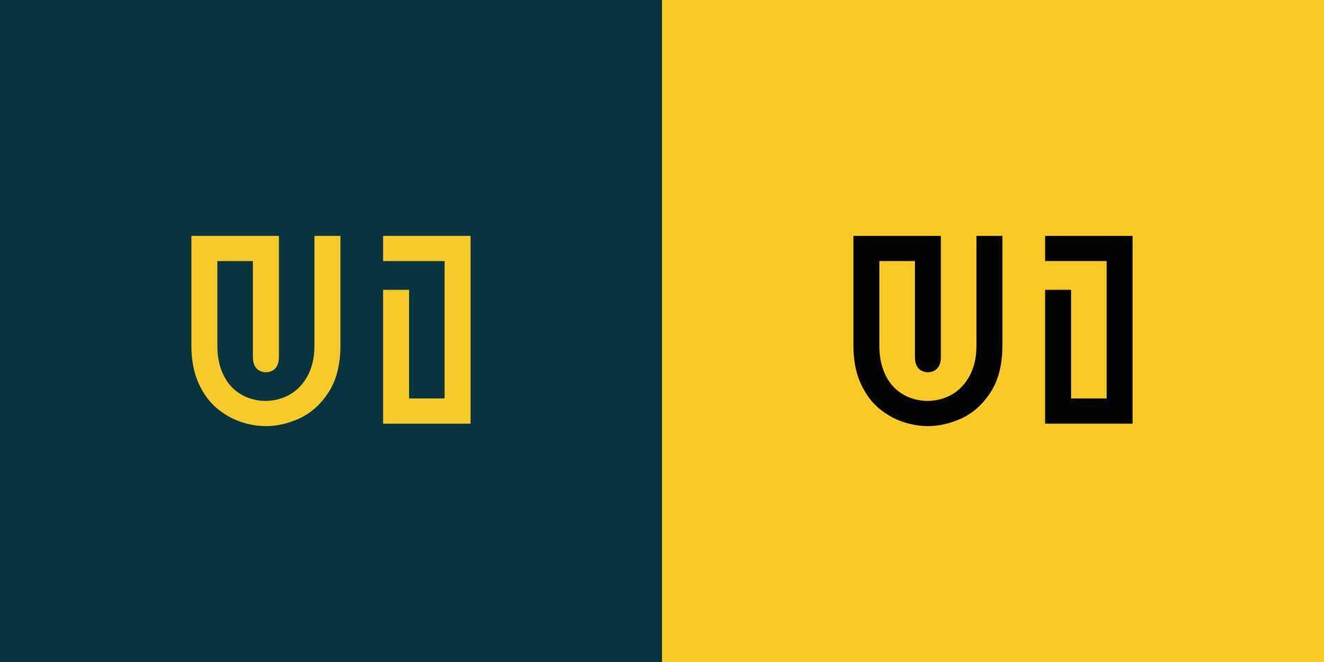 UI monogram logo design. vector