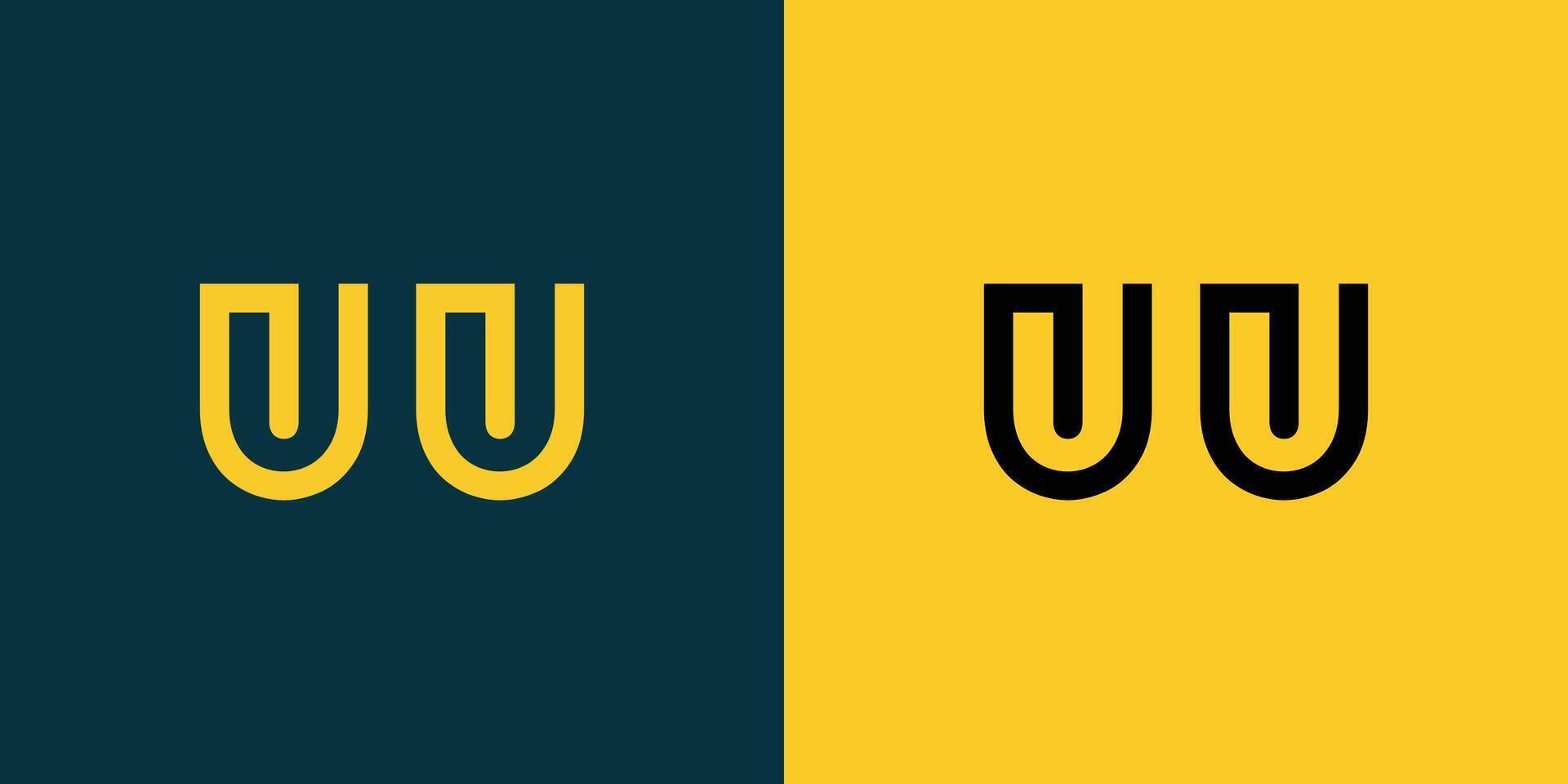 UU monogram logo design. vector