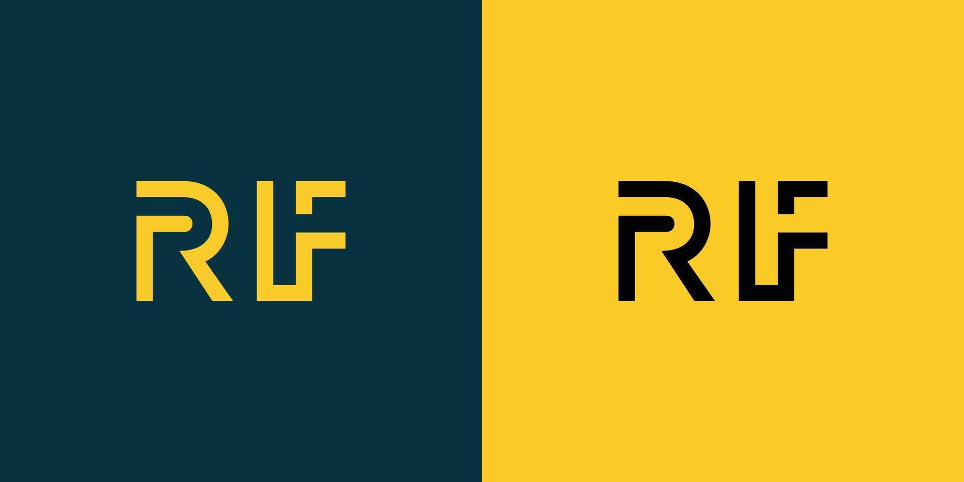 RF monogram logo design. vector