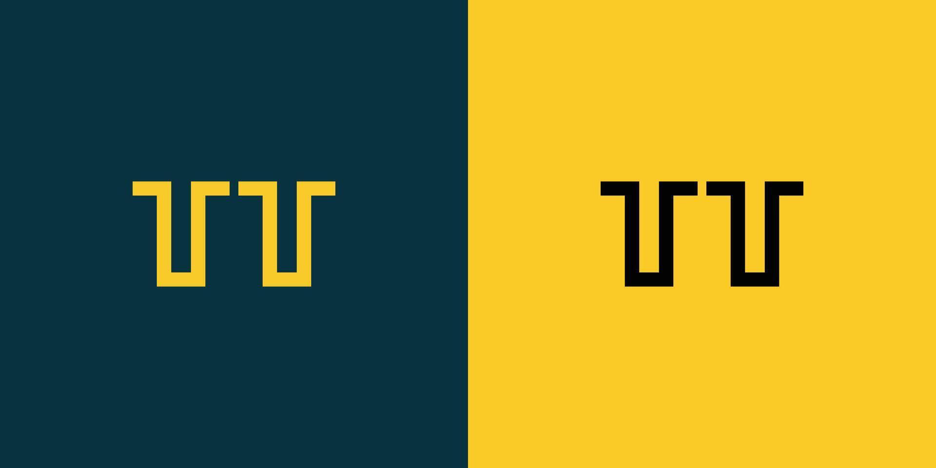 TT monogram logo design. vector