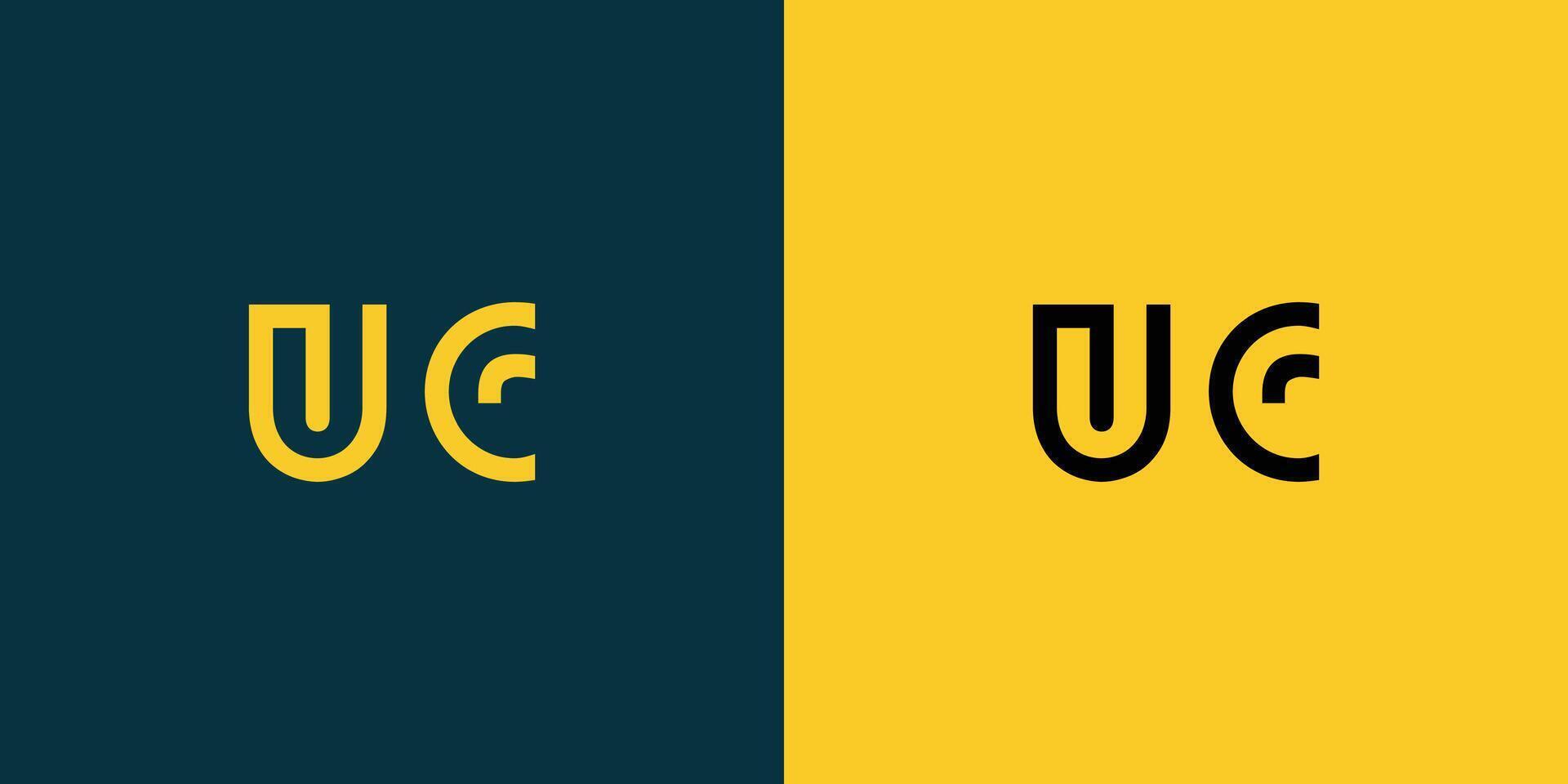 UC monogram logo design. vector
