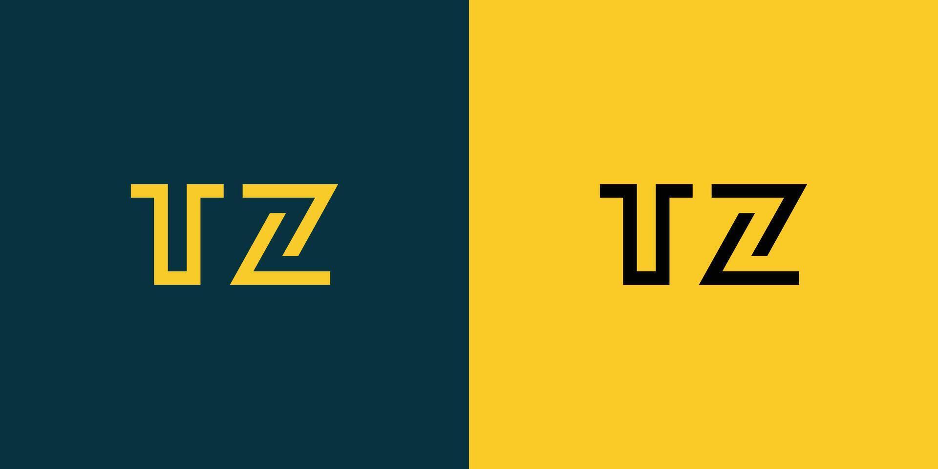 TZ monogram logo design. vector