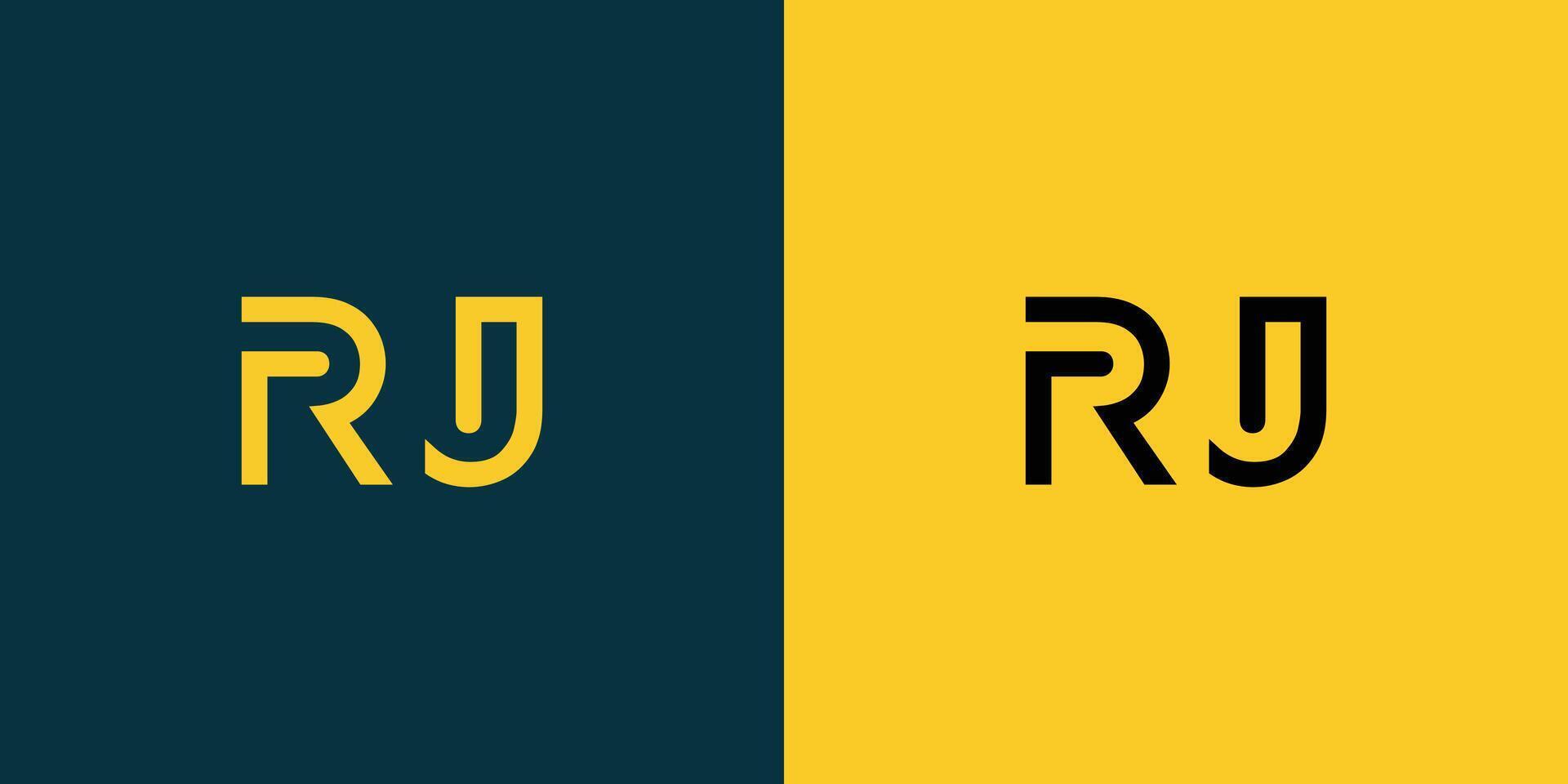 RJ monogram logo design. vector