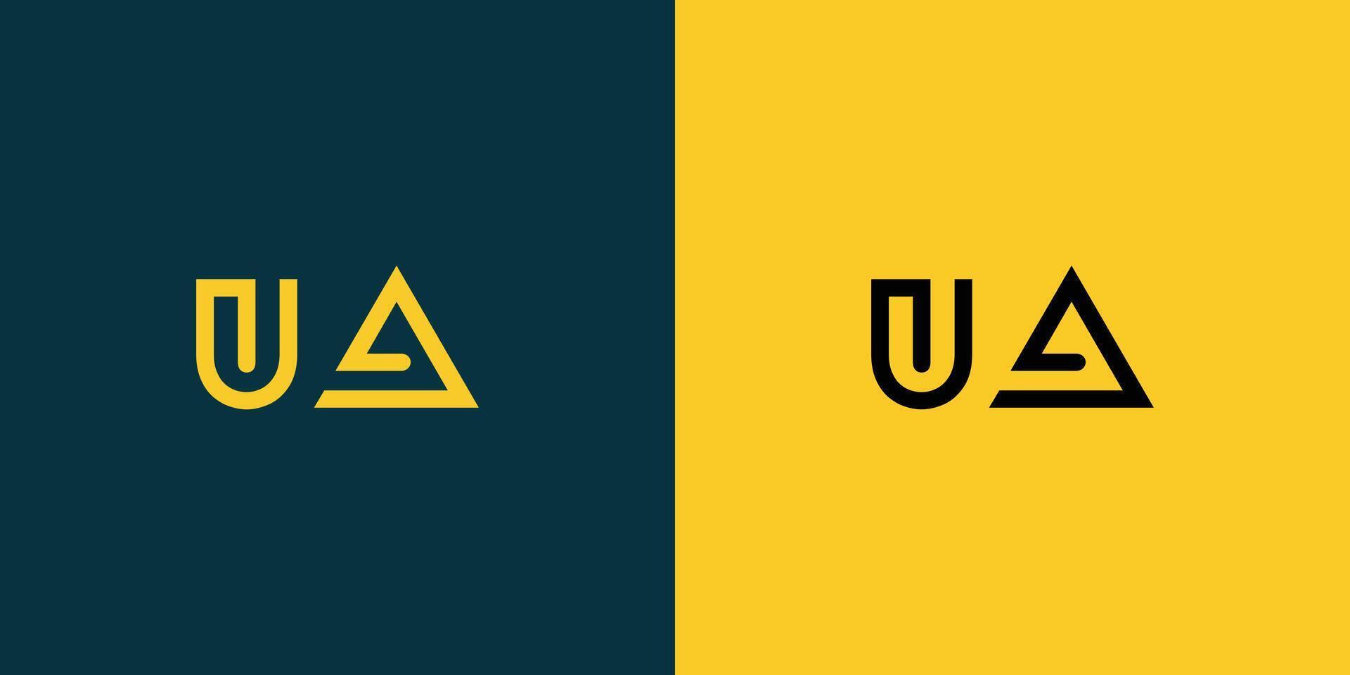 UA monogram logo design. vector