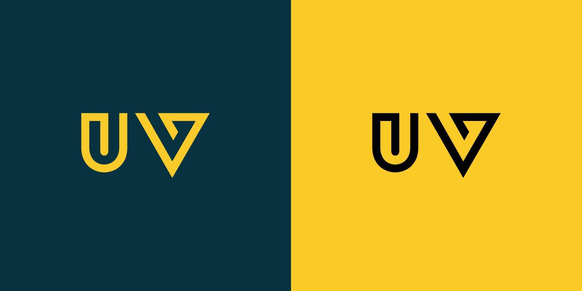 UV monogram logo design. vector