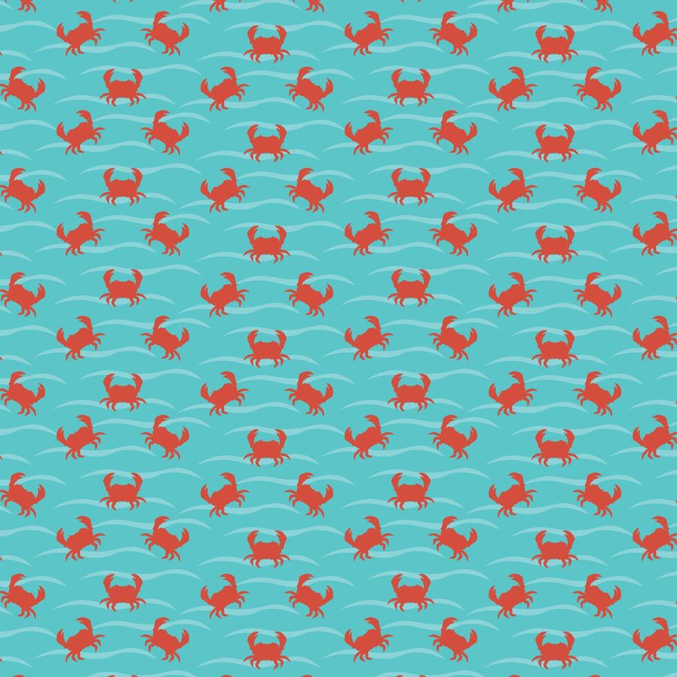 crab silhouette pattern vector