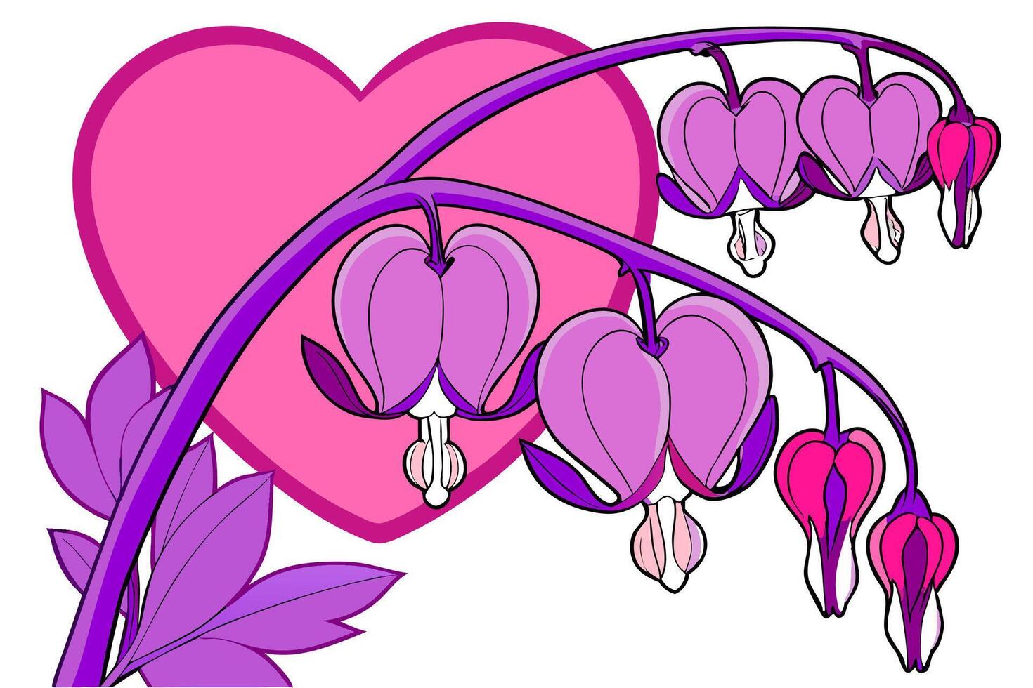 A heart and a bleeding heart clip art vector