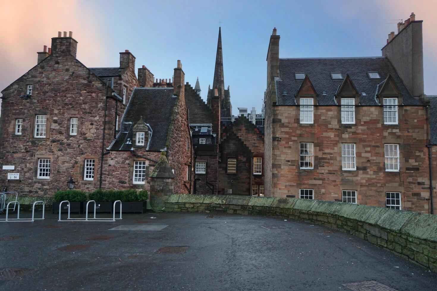 Edinburgh , Scotland - November 22, 2024 The Royal Miles Street in the heart of Edinburgh old towns. photo