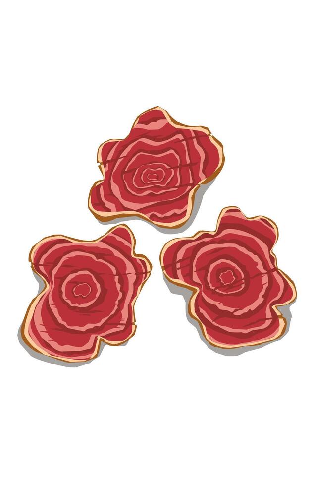 Beautiful natural red wood Piece texture like a rose flower vector