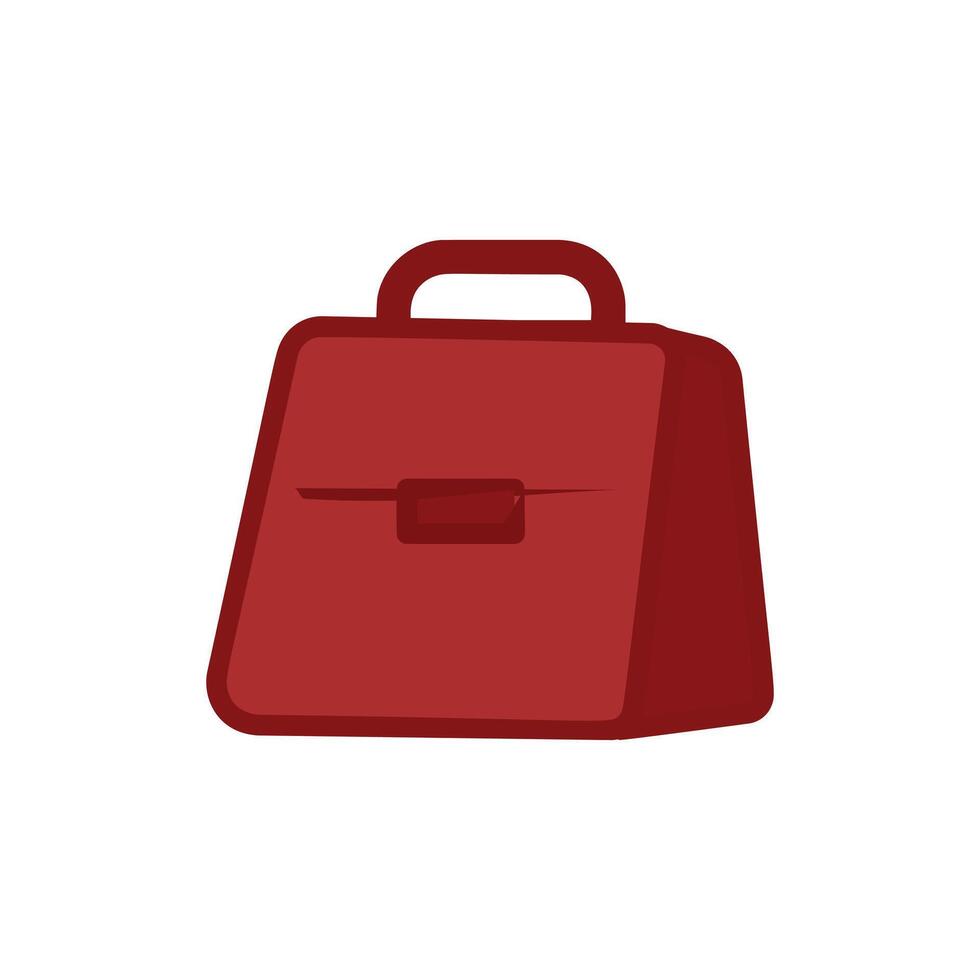 Red bag icon isolated on white background. Briefcase icons set. Suitcase symbol. set of collections of suitcase icons with various shapes. Brown briefcase icon element design vector