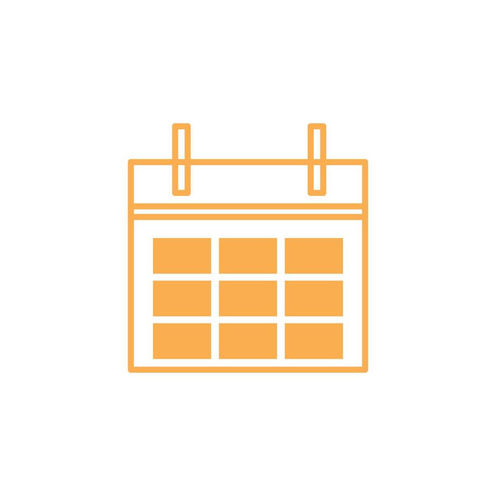 Calendar icon isolated on white background for your web and mobile app design, Calendar logo concept. financial agenda vector