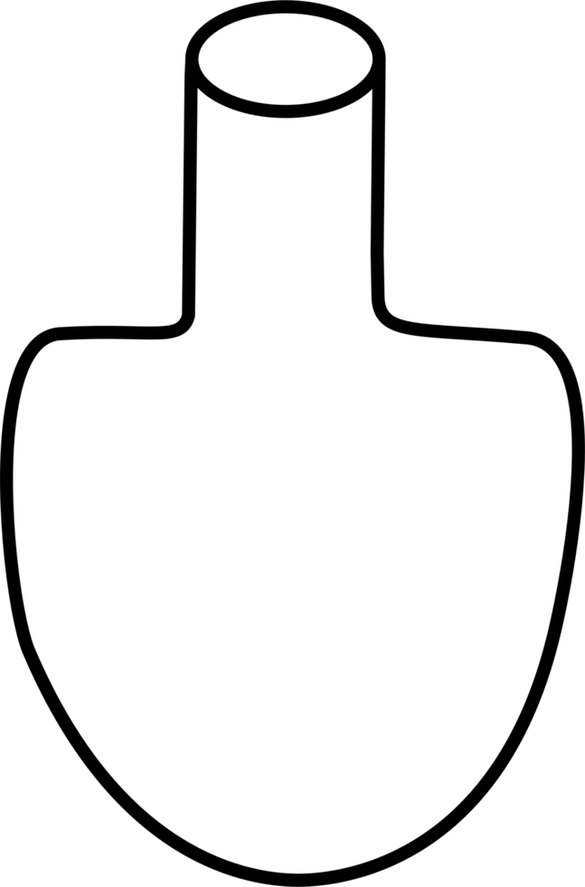 Pear shaped flask outline png