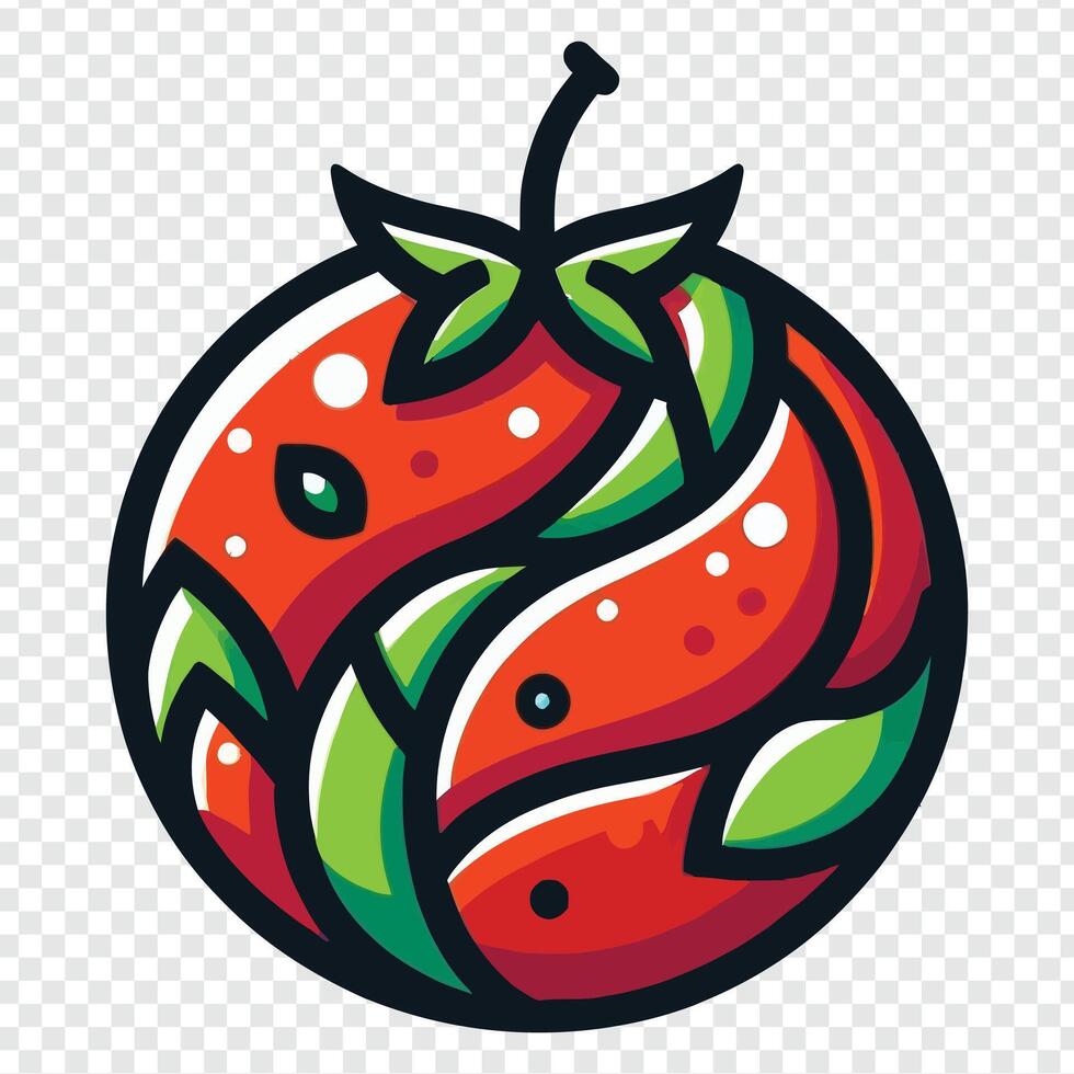 Tomato logo art vector