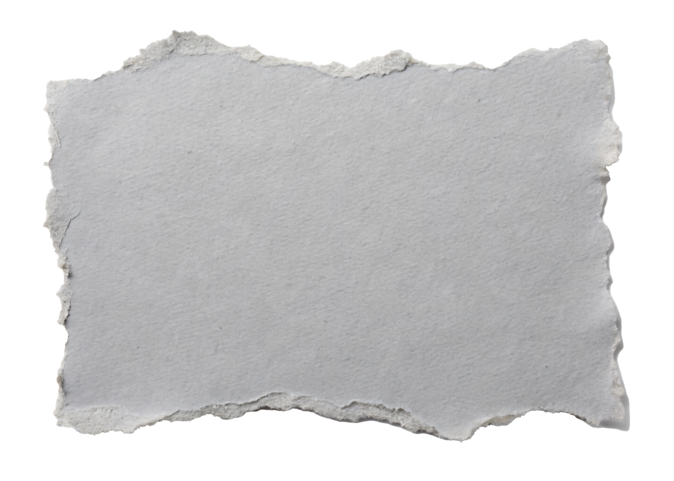 Grey paper with torn edges for using as text box png