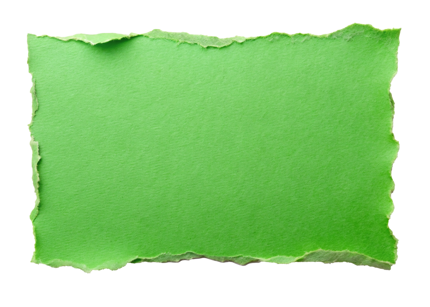 Green paper with torn edges texture for using as text box png