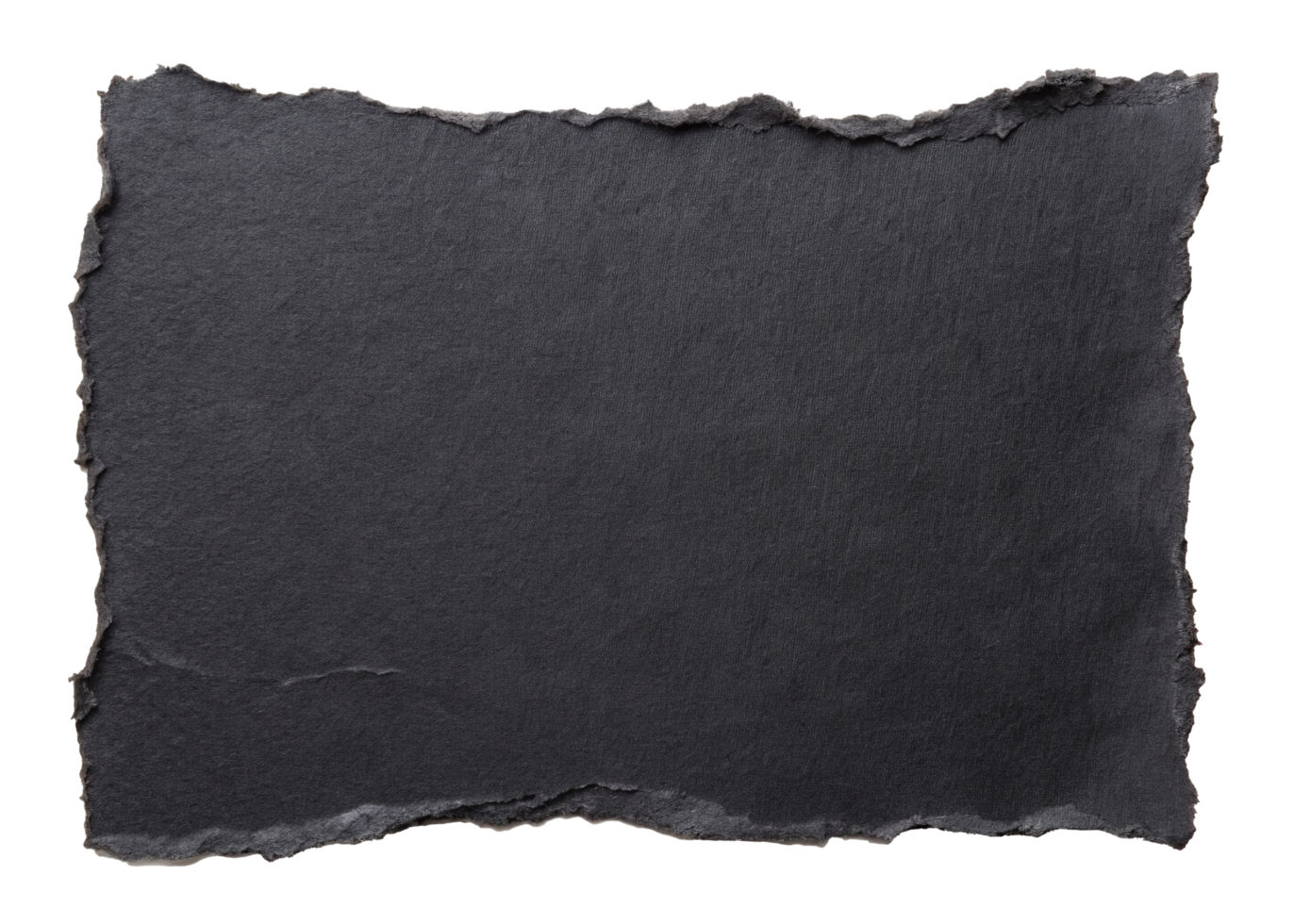 Black paper with torn edges for using as text box png