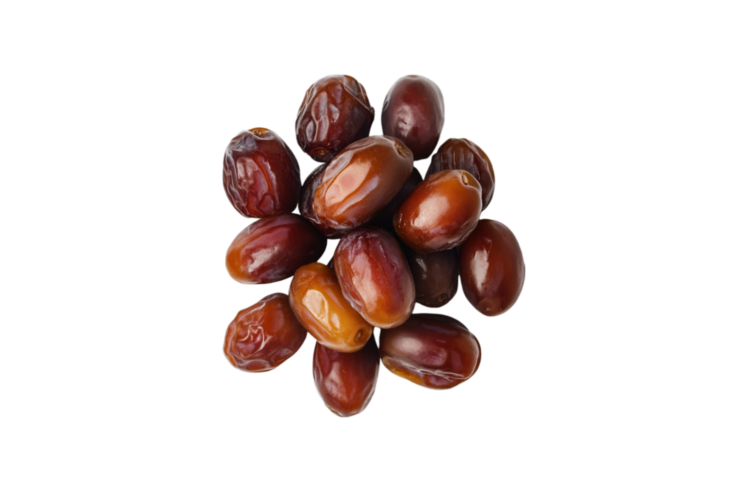 Pile of fresh dates isolated on a transparent background png