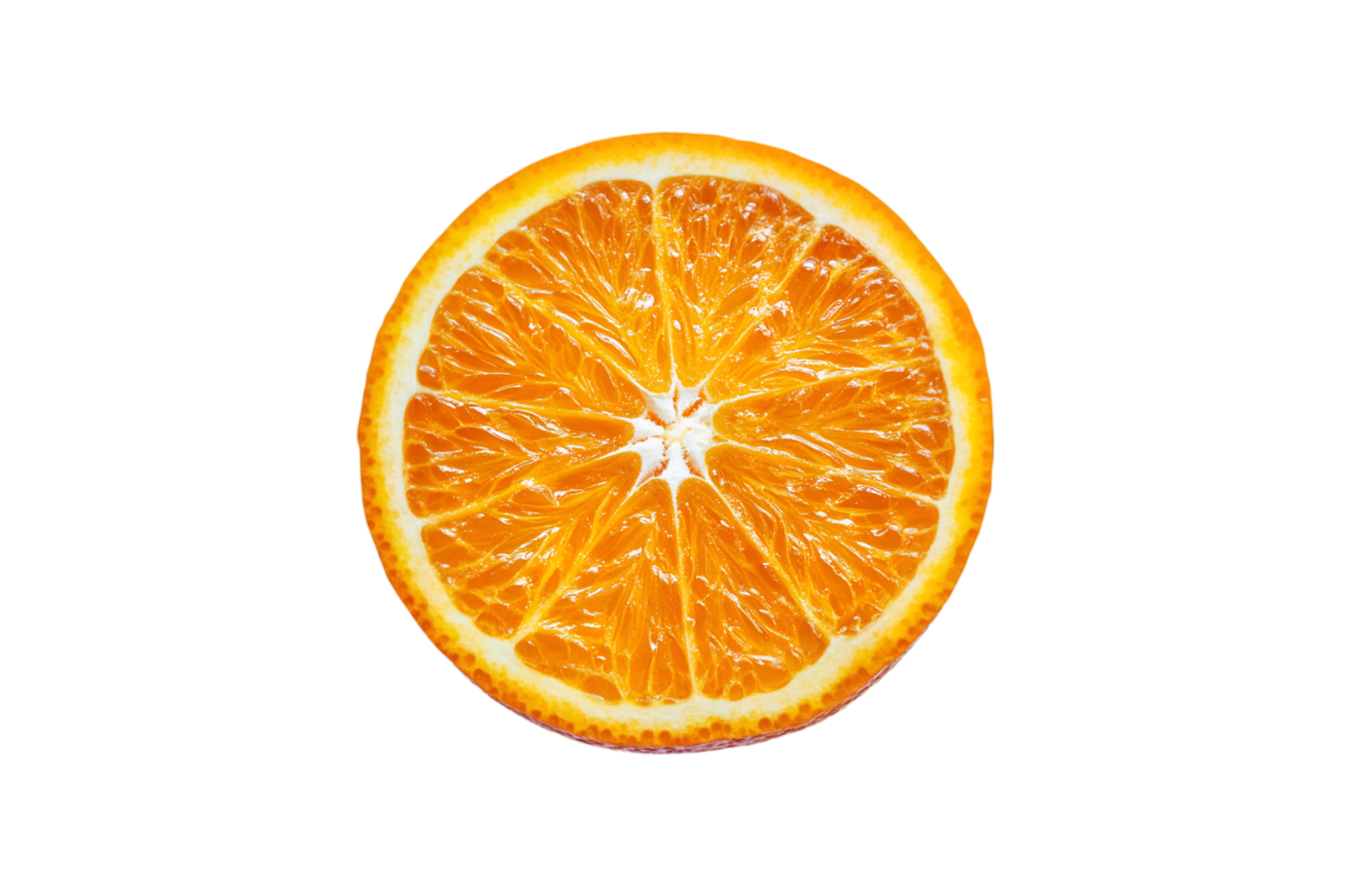 Orange slice isolated on a transparent background png