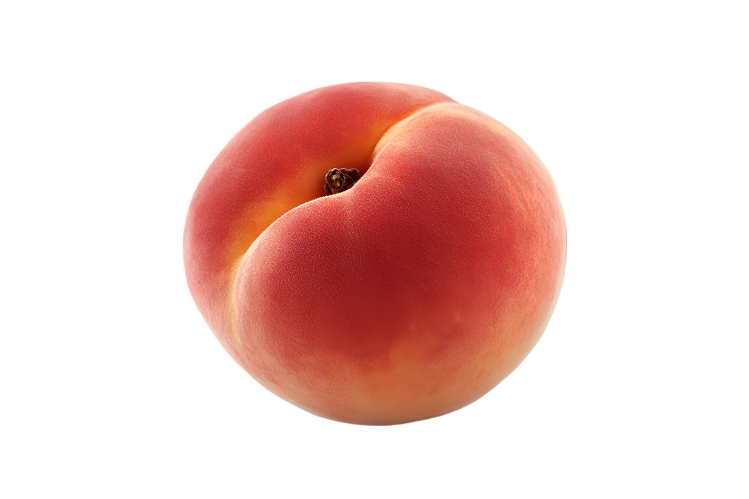 Whole peach fruit isolated on a transparent background png
