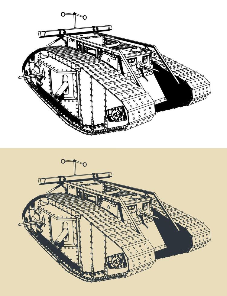 Mark V tank vector