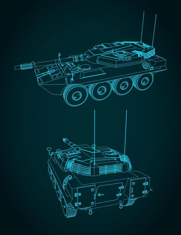 Centauro II heavy weapon combat vehicle vector