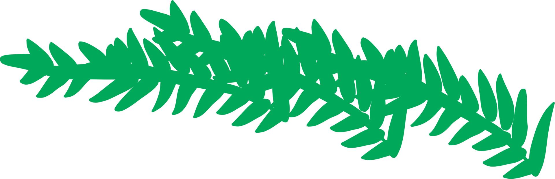 Christmas pine tree branch line art png