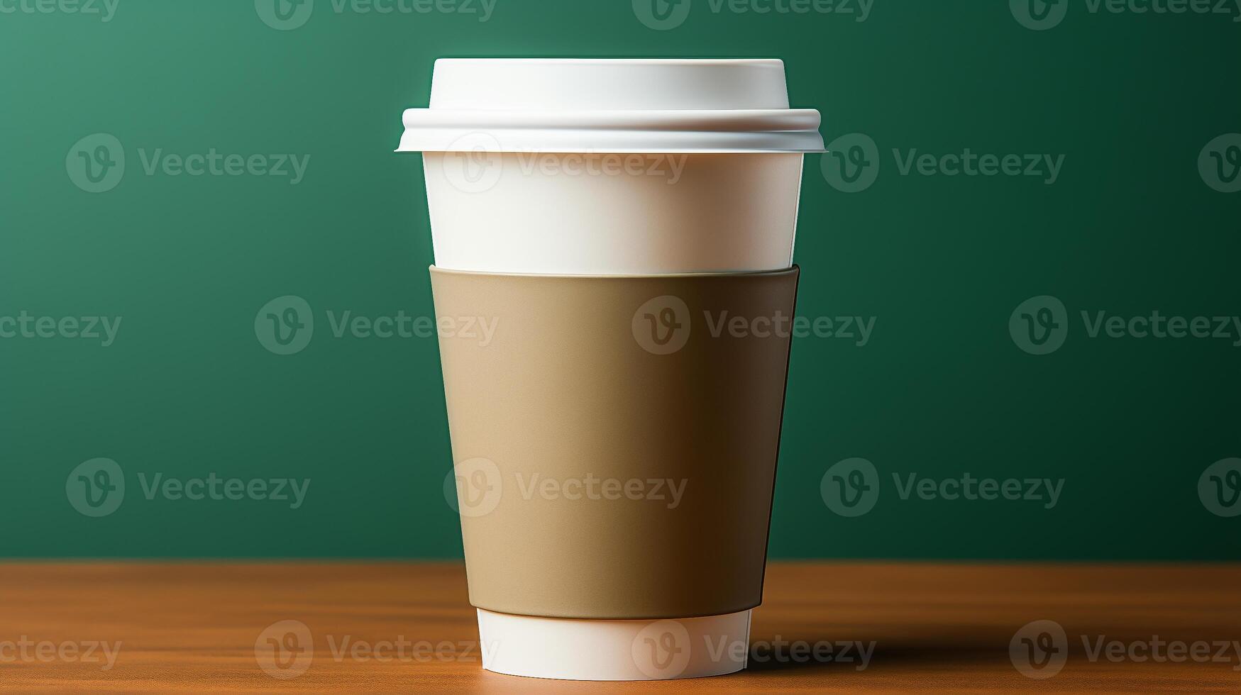 mockup of a plastic coffee cup on a background, space for text photo