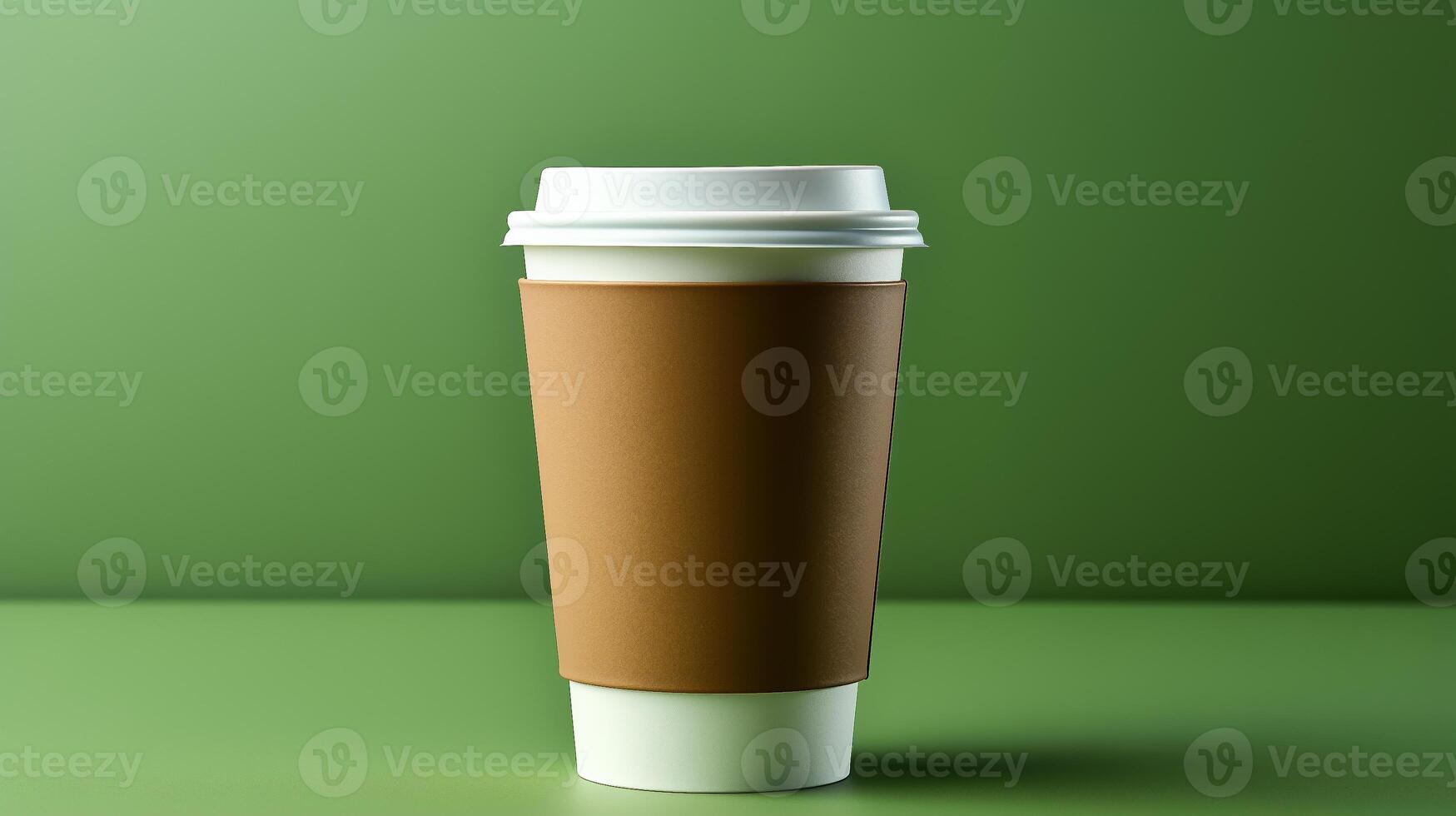 mockup of a plastic coffee cup on a background, space for text photo
