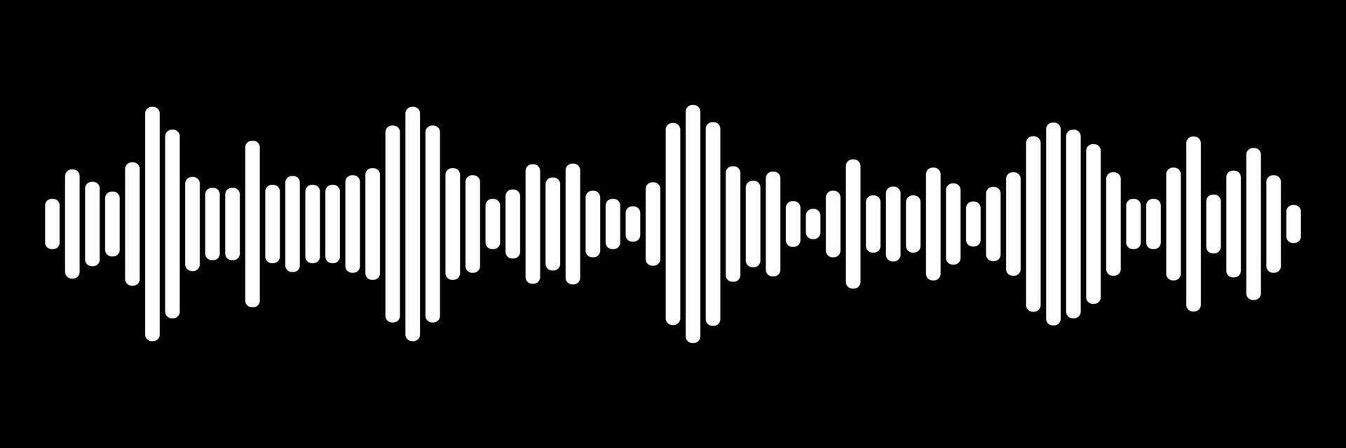 Sound Wave Symbol of Equaliser. Isolated on black background. vector