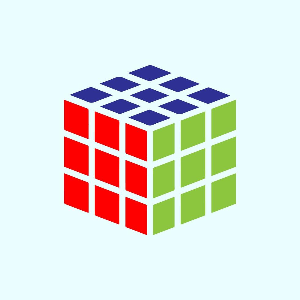 rubik's toy icon vector
