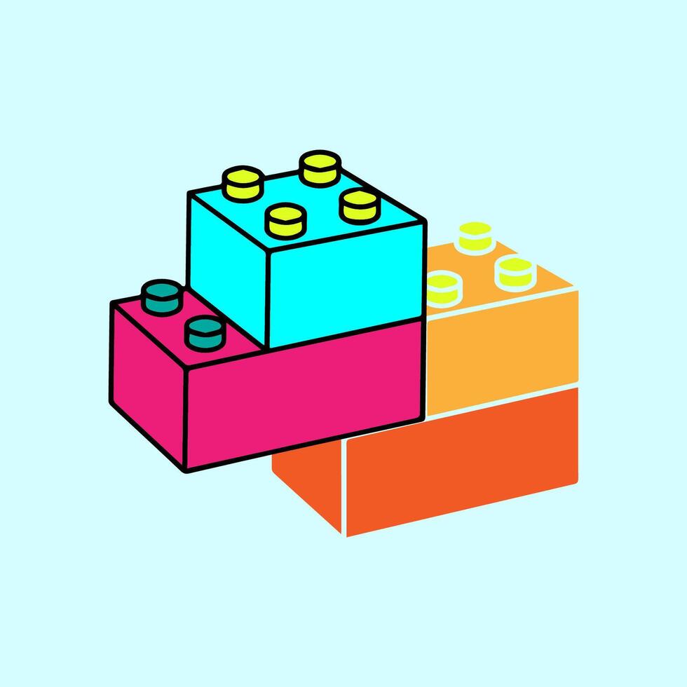 lego arrangement icon vector