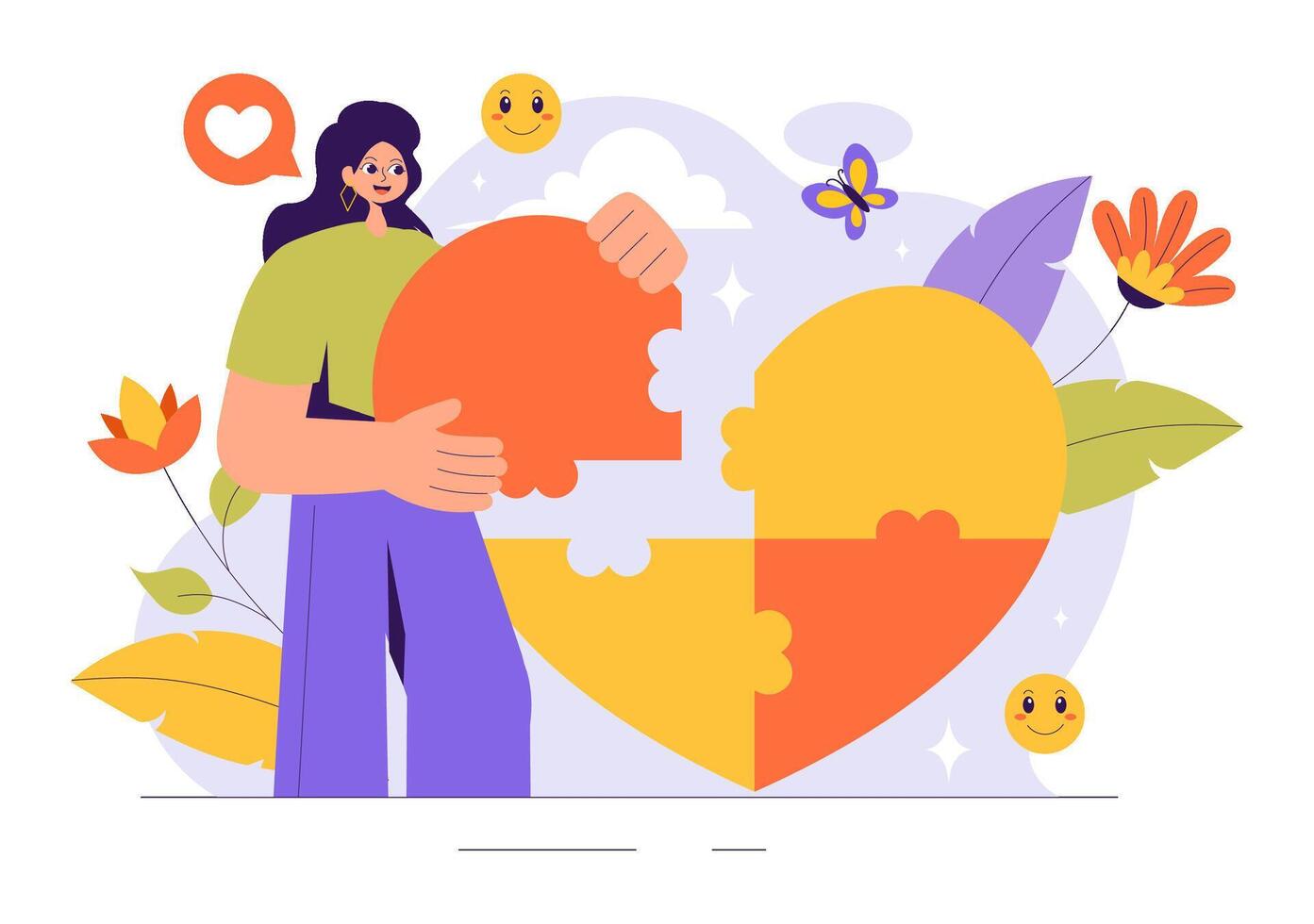 Meditative Yoga Practice Illustration for Mental and Physical Wellness vector