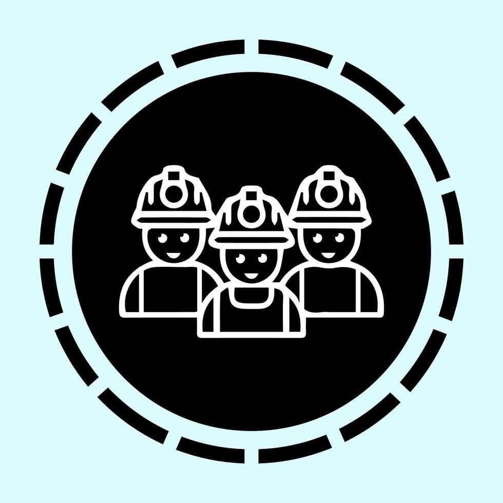simple mine worker icon vector