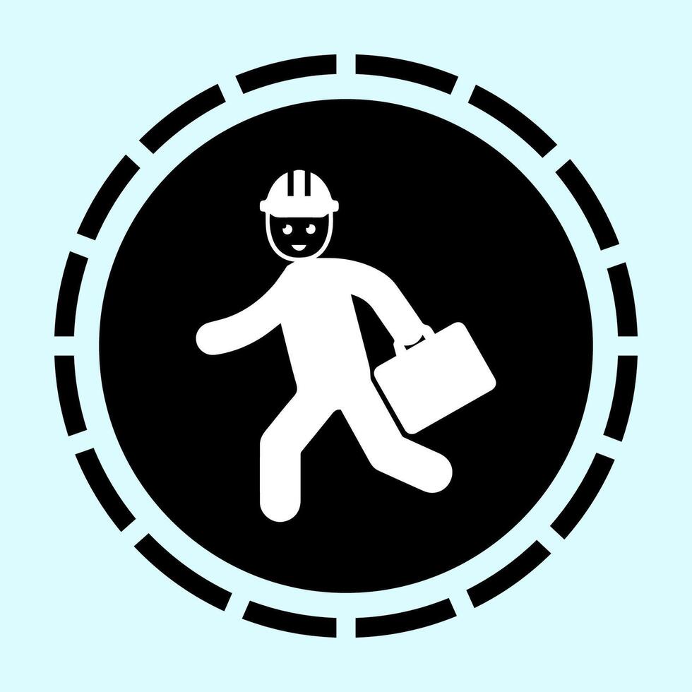 office worker illustration icon vector