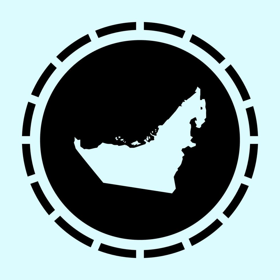 united arab emirates map symbol icon vector