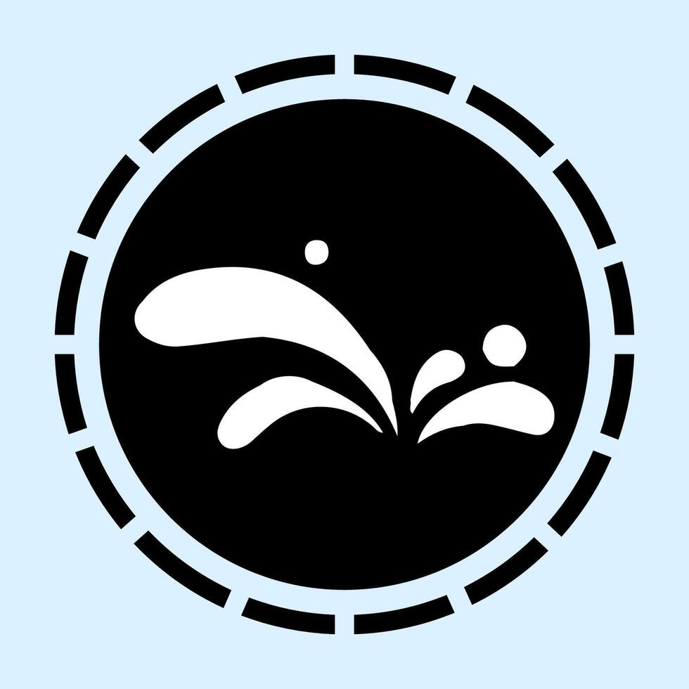 water wave illustration icon vector