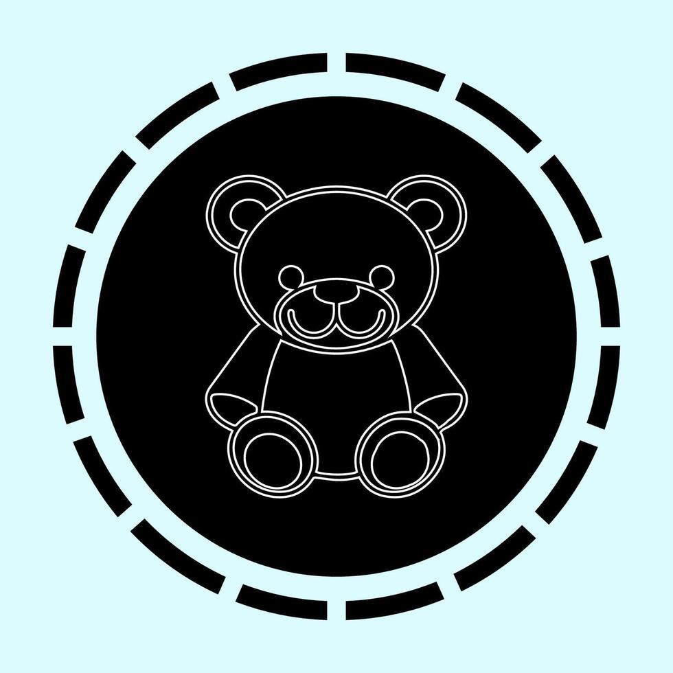 teddy bear illustration icon vector