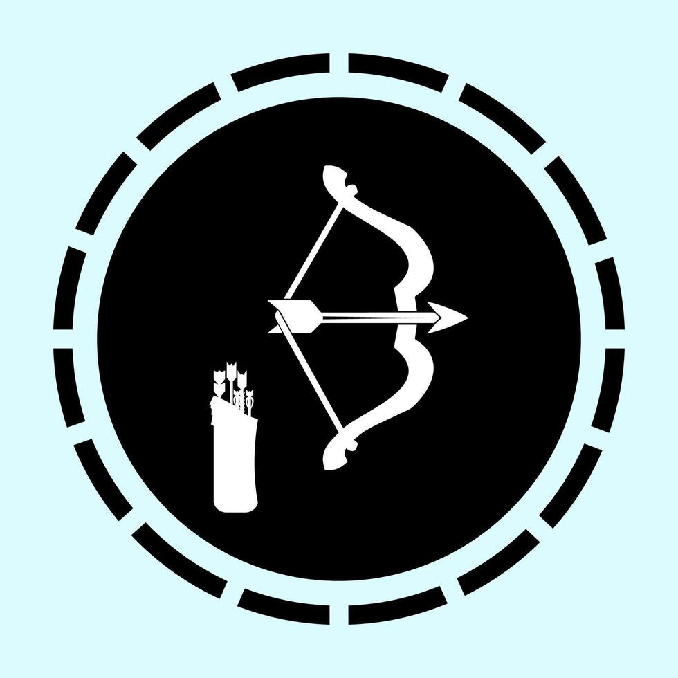 bow and arrow icon, vectors illustration symbol design
