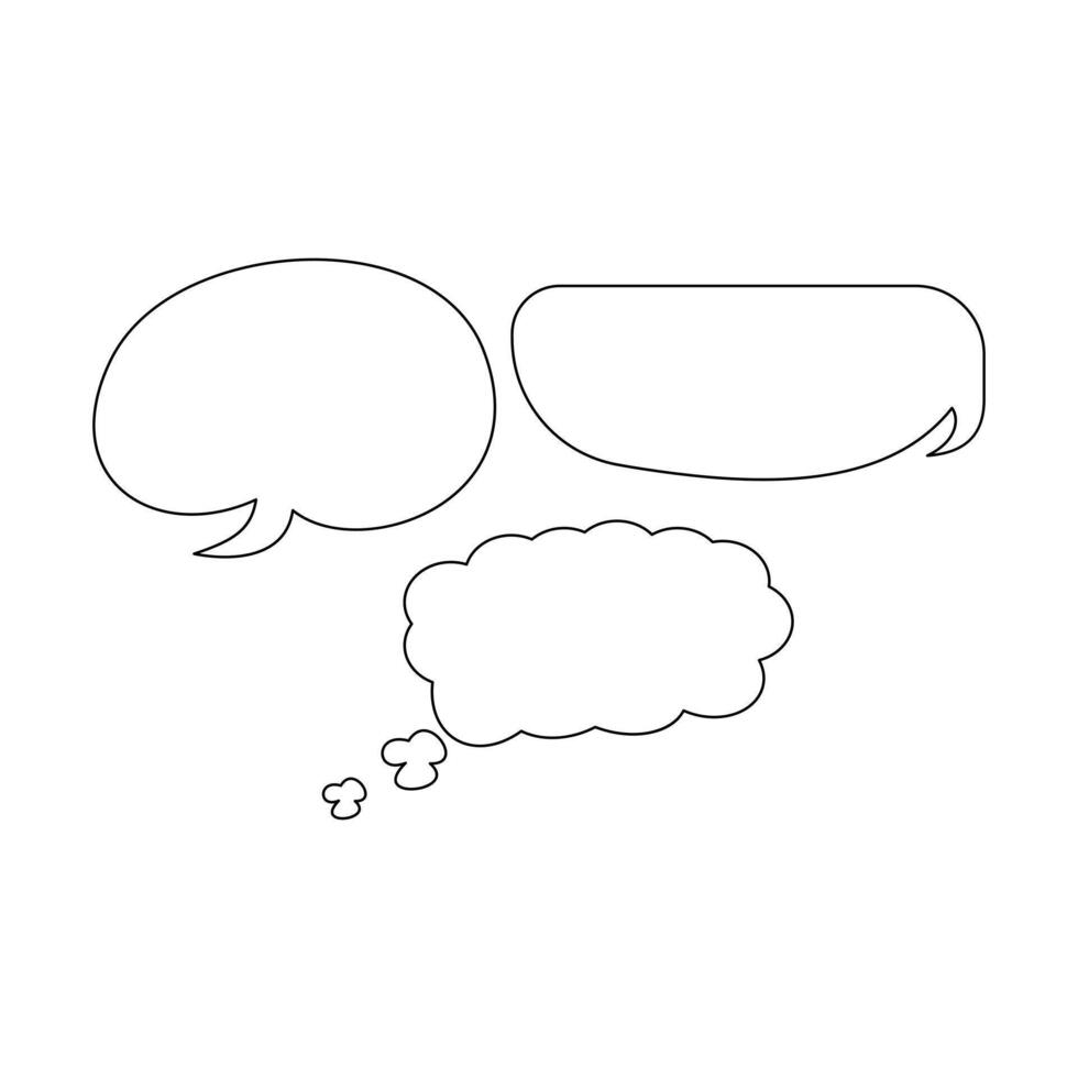 Comic speech bubbles. Chat symbol. Flat design style chat bubble collection illustration. Design illustration element with comic design themes, clouds and speech bubbles vector