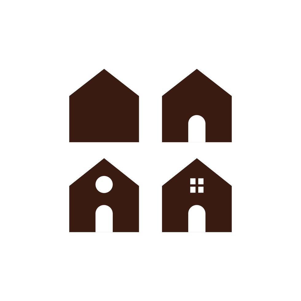 home icon design symbol of real estate and home for web and mobile app. Real estate icon. Home symbol. Flat design style eps 10. Graphics property illustration design elements vector