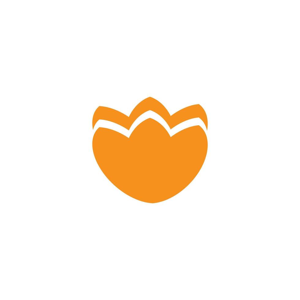 Tulip flower flat icon. Single high quality outline symbol for web design or mobile app. Thin line signs for design logo. Orange color pictogram on white background vector